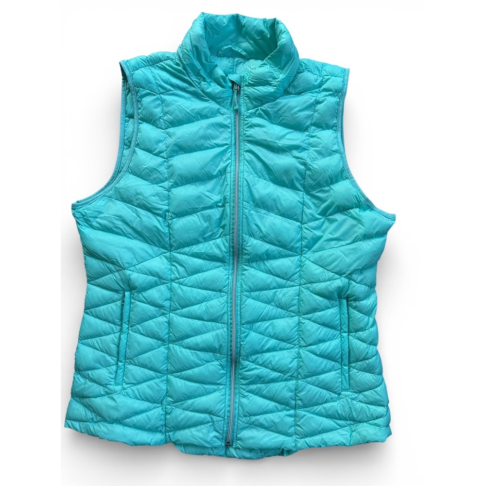 Tangerine Women XXL Mint Turquoise Down Puffer Vest Chevron Quilted FW9508S2C757